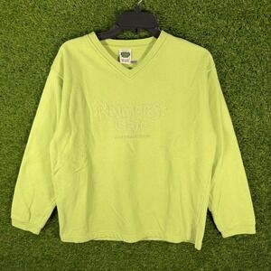 Rainforest Cafe San Francisco Embroidered V Neck Fleece‎ Sweatshirt Size S
